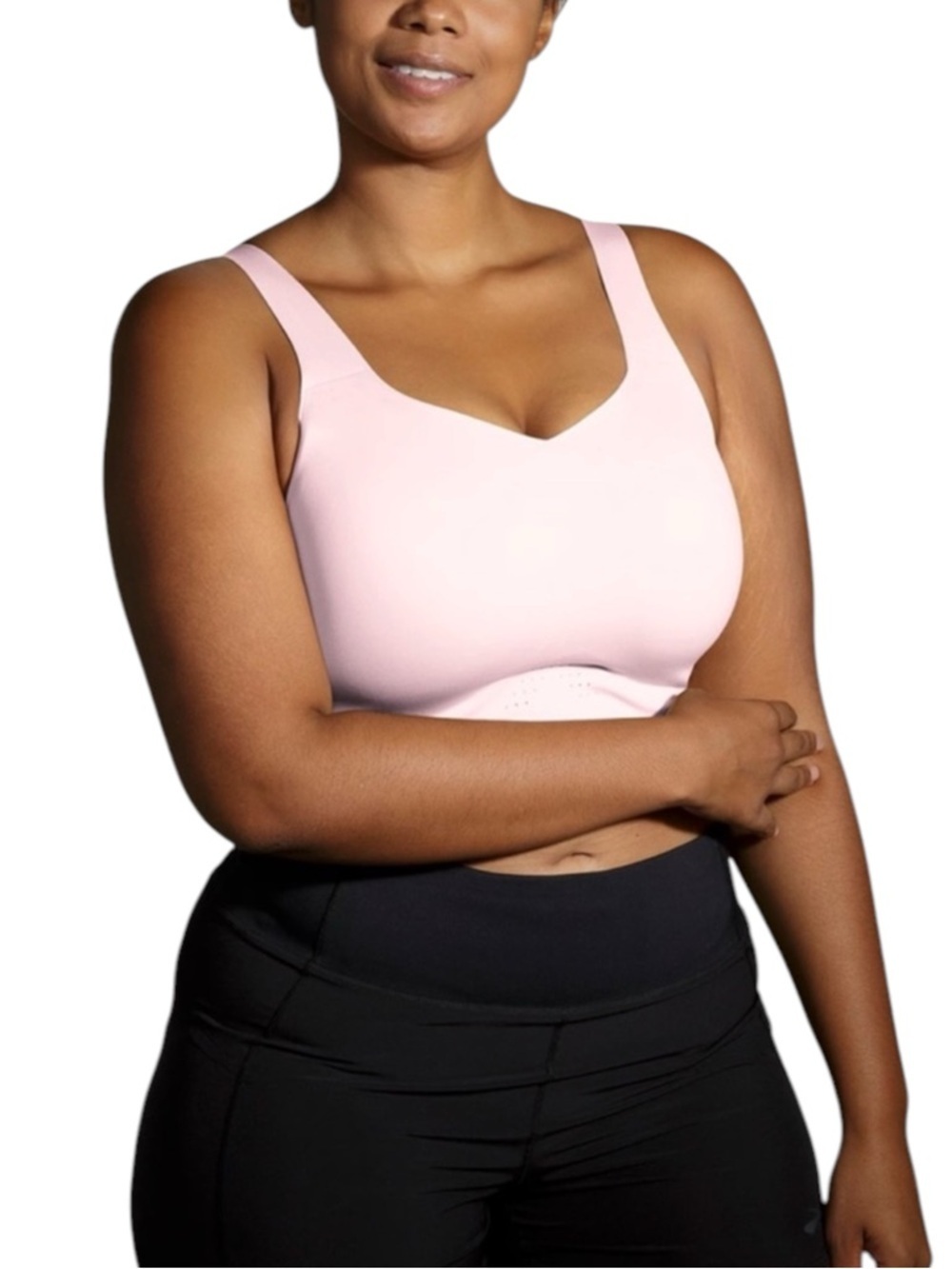 BROOKS 350078 ROSE WATER PINK UNDERWIRE CONVERTIBLE STRAP SPORTS ATHLETIC BRA